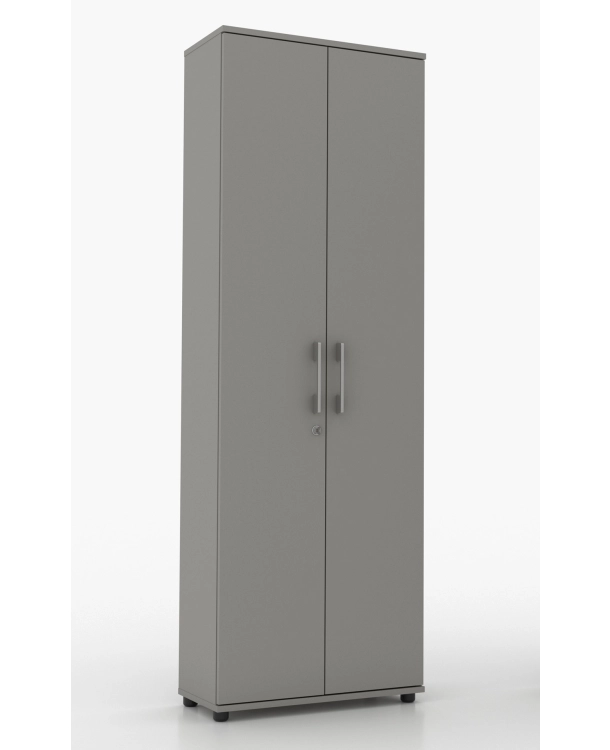 Regał  szafa biurowa G 80 2d Szara 80 cm z zamkiem na klucz